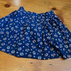 JOHNNIE B (Mini Boden) 13-14 Navy Floral Skirt Full Twirl Lined